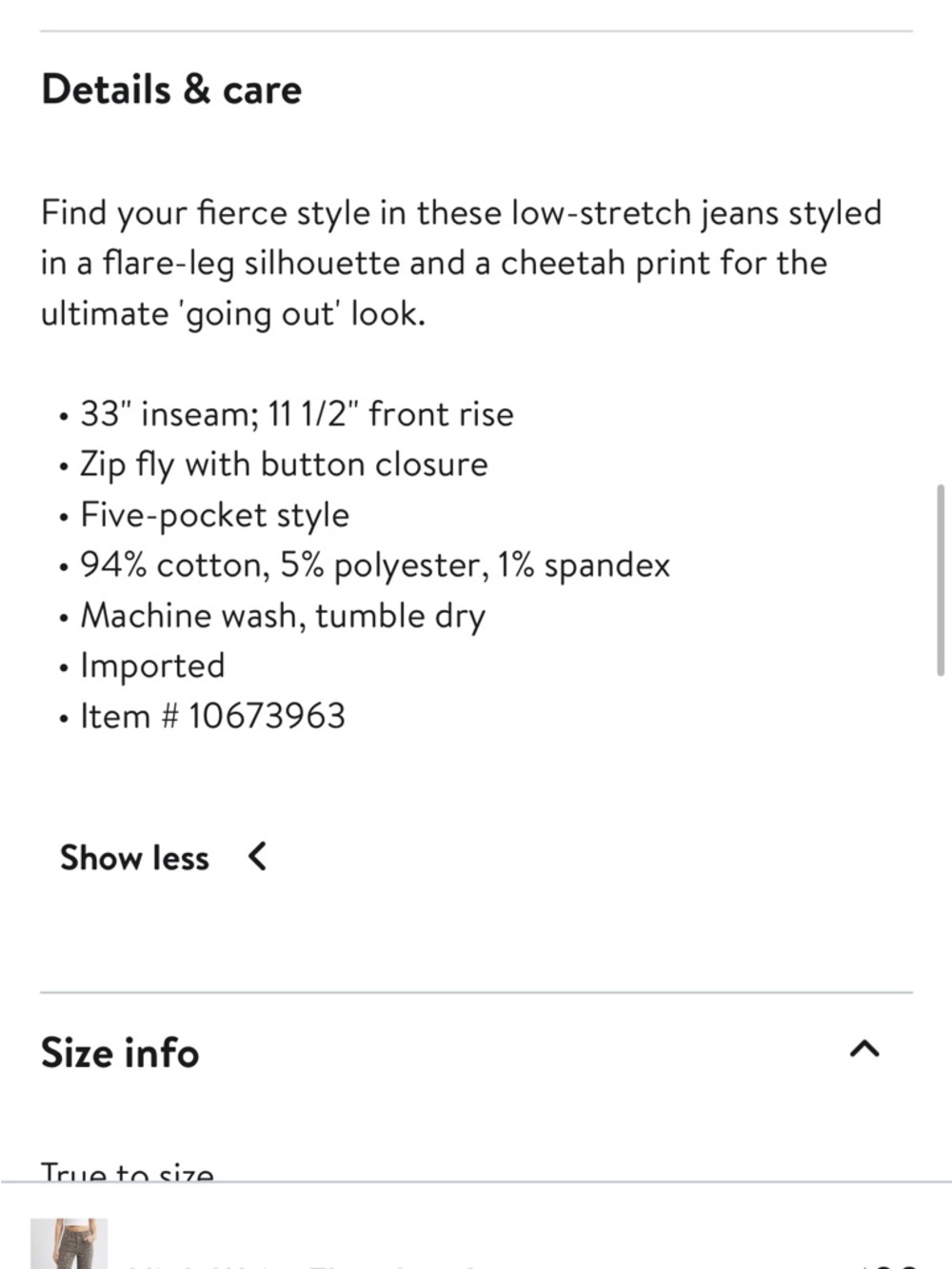 Hidden Jeans Leopard Print Wide Leg Pants - Picture 7 of 10